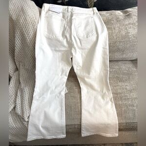 Loft NWT white kick crop flare jean